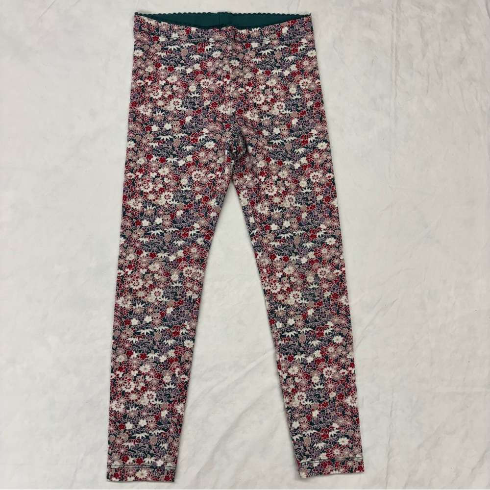 Tea Collection Multicolor Floral Leggings Size 6 VGUC Teal green purple red